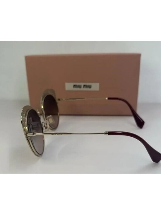 New Authentic Miu Miu MU 57TS HB5GR0* 3N Metal Women Noir sunglasses main image 14